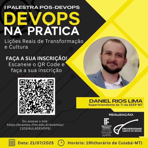 Aula inaugural da Especialização em Engenharia DevOps no IFMT