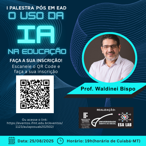Aula Inaugural dos cursos de Pós Graduação em Educação a Distância e Especialização em Gestão na Educação
