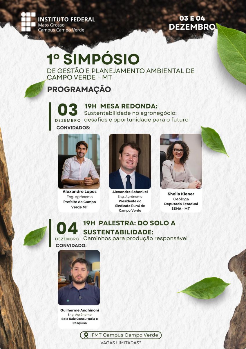 I Simpósio Gestão e Planejamento Ambiental de Campo Verde - MT