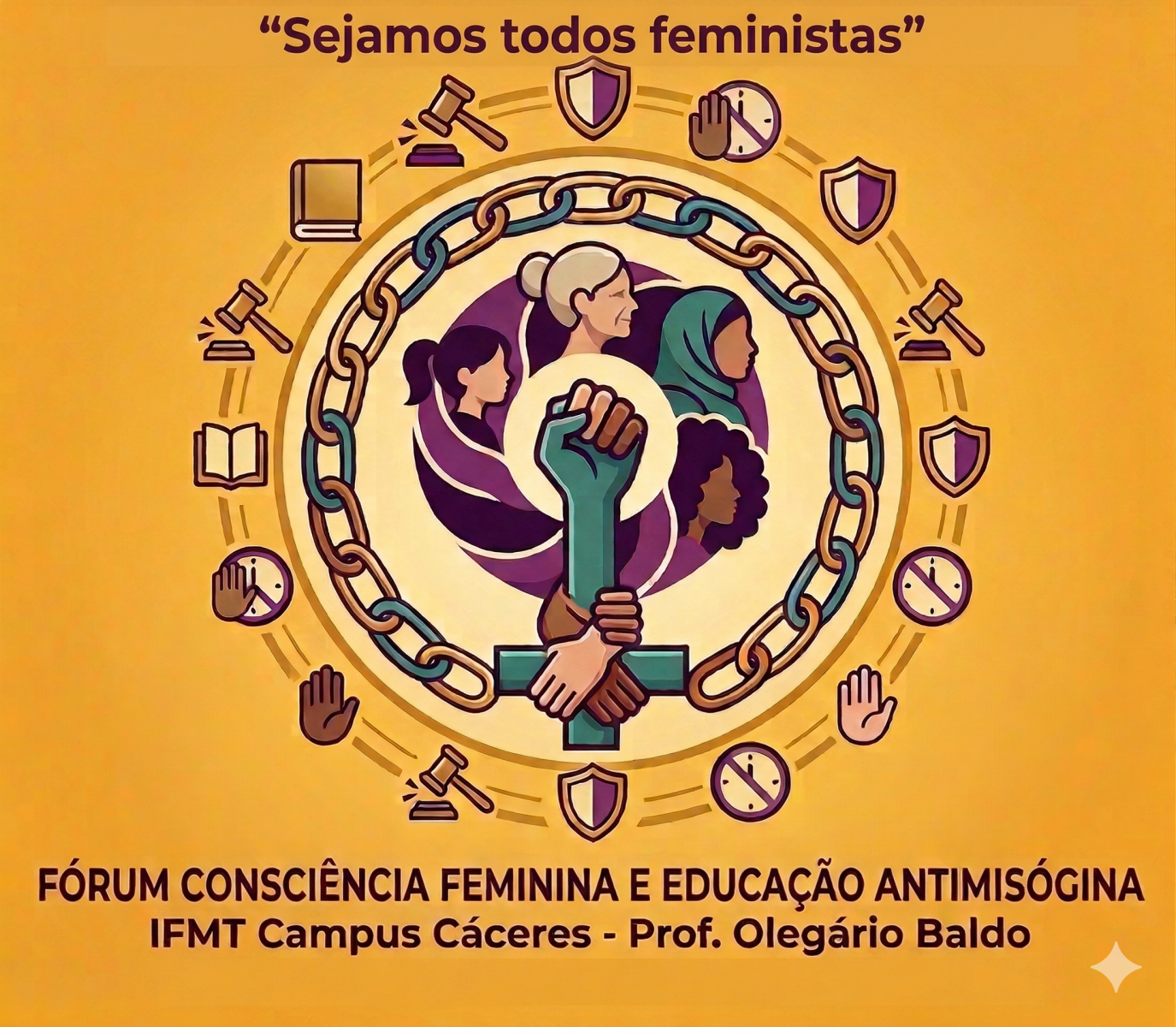 I Fórum Consciência Feminina e Educação Antimisógina do IFMT Campus Cáceres - Prof. Olegário Baldo