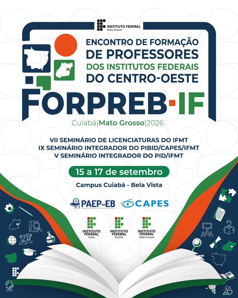 Encontro de formação de professores(as) da educação básica de Institutos Federais do Centro-Oeste