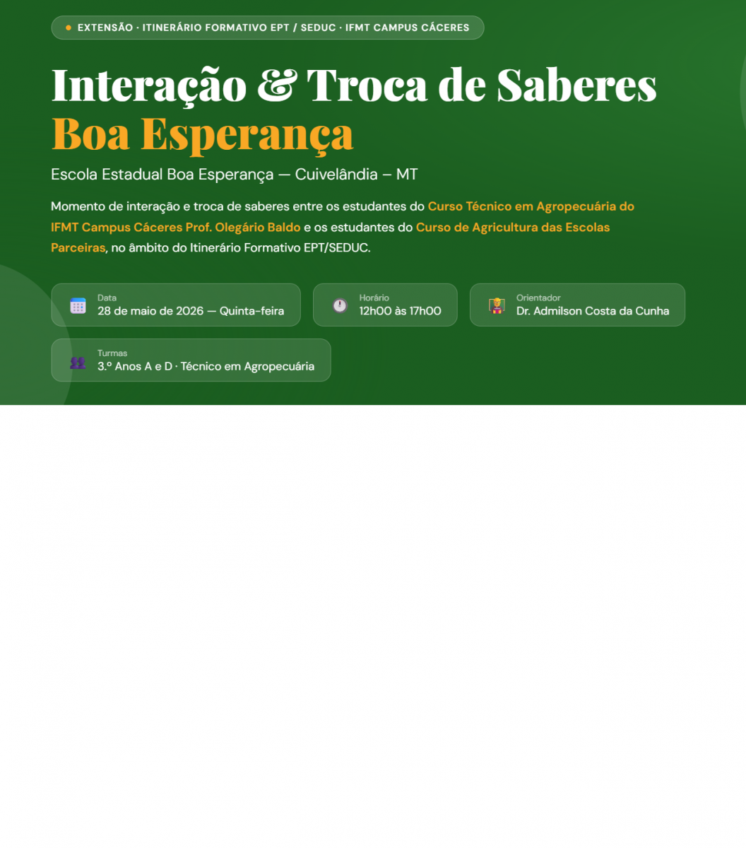 Interação e Troca de Saberes