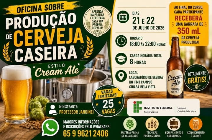 Oficina de produção de cerveja caseira pelo método BIAB
