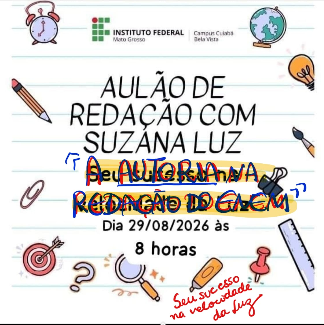 Aulão de Redação com Suzana Luz - A autoria na Redação do ENEM
