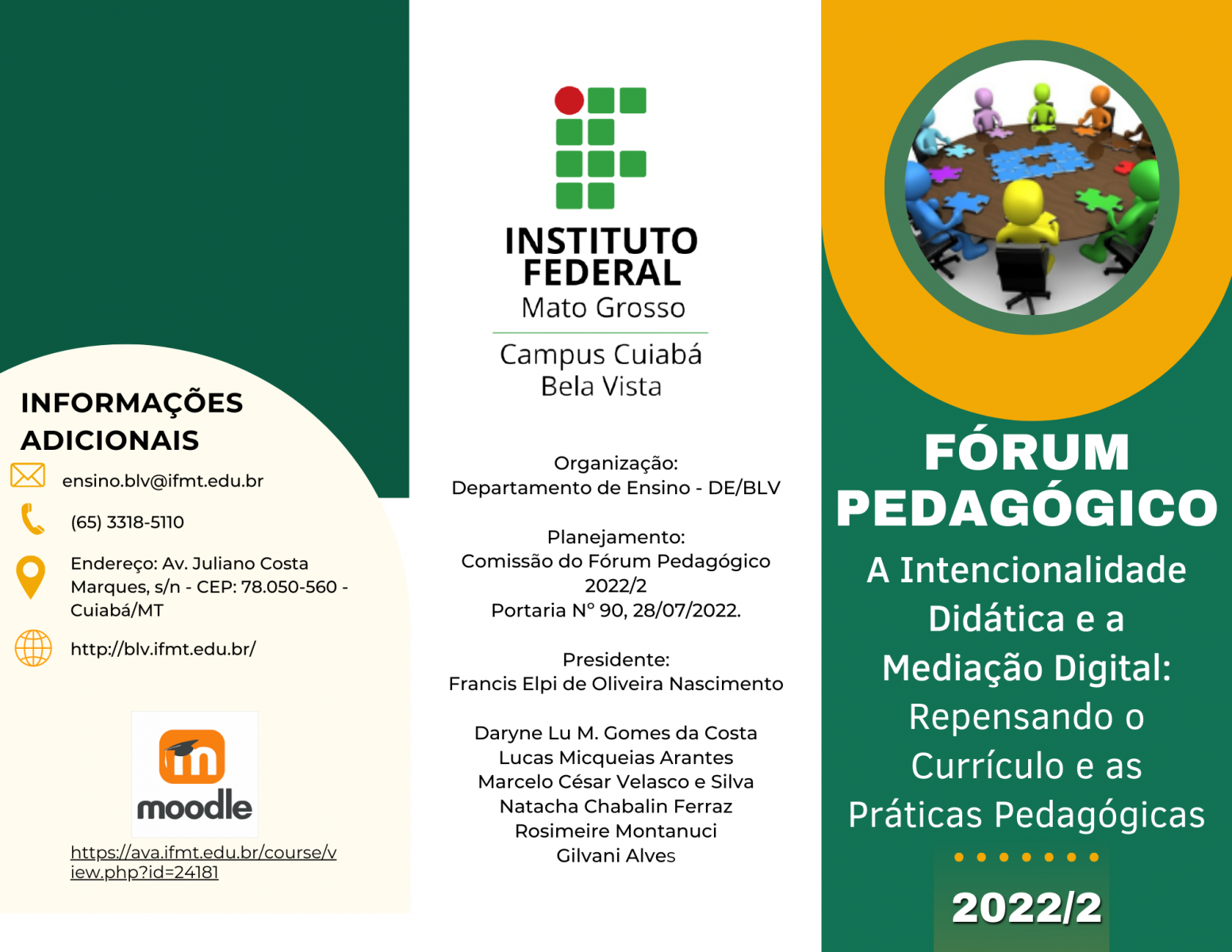 FÓRUM PEDAGÓGICO 2022/2 - Campus Cuiabá - Bela Vista