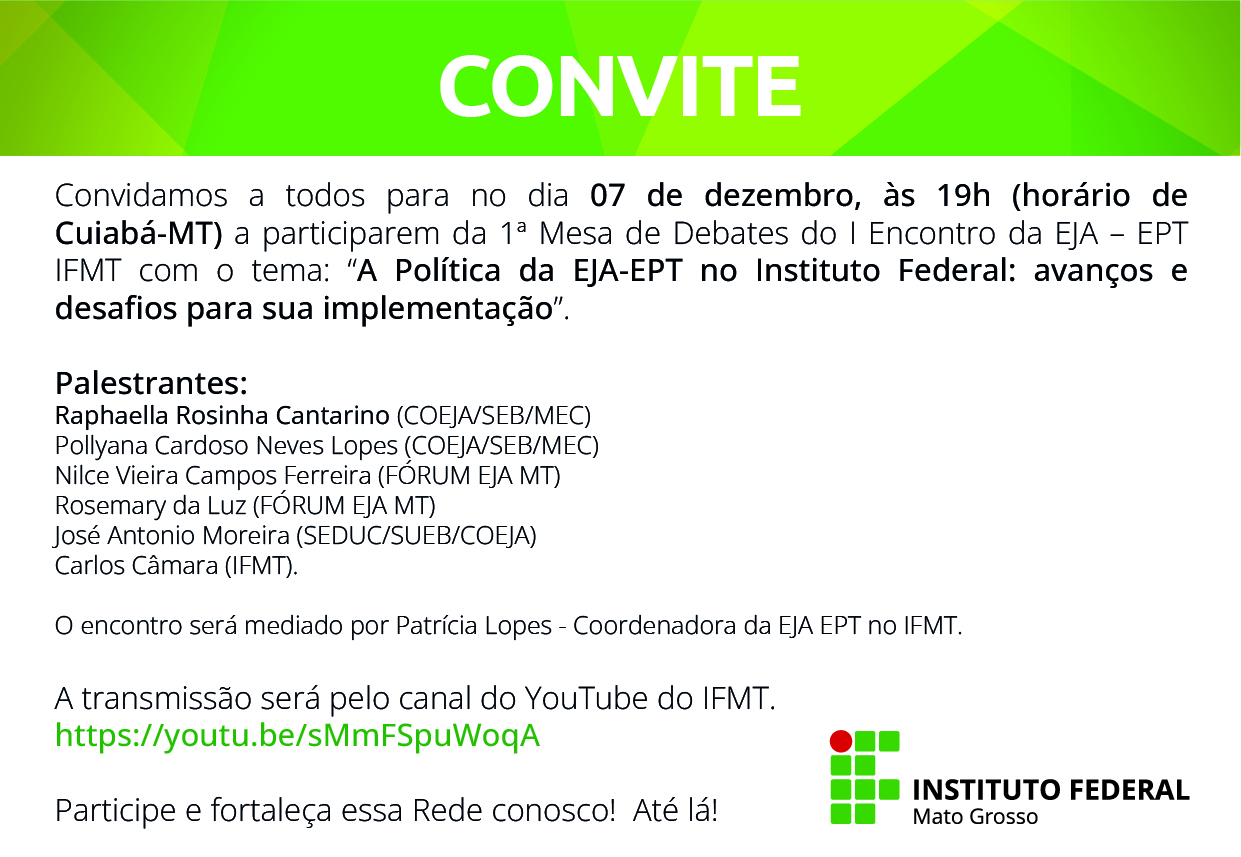  “A Política da EJA-EPT no Instituto Federal: avanços e desafios para sua implementação”.