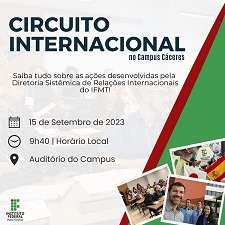 Circuito Internacional 2023 no IFMT Campus Cáceres - Prof. Olegário Baldo
