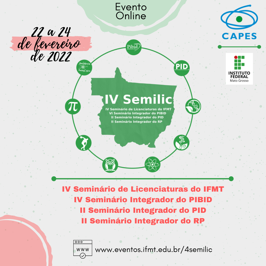 IFMT abre inscrições para o IV Seminário das Licenciaturas (Semilic)